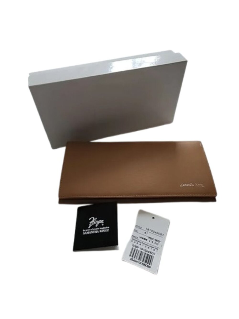 Samantha Kingz by Samantha Thavasa Tan Leather Long Wallet with Box